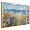 Artgeist Plakatas - Seascape – wildflowers and a view of the rough sea