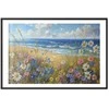 Artgeist Plakatas - Seascape – wildflowers and a view of the rough sea