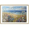 Artgeist Plakatas - Seascape – wildflowers and a view of the rough sea