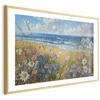 Artgeist Plakatas - Seascape – wildflowers and a view of the rough sea