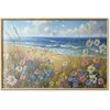 Artgeist Plakatas - Seascape – wildflowers and a view of the rough sea