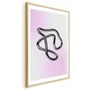 Artgeist Plakatas - Sidabrinis Intricacies - fluid metallic figure on a gradient background
