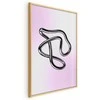 Artgeist Plakatas - Sidabrinis Intricacies - fluid metallic figure on a gradient background