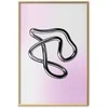 Artgeist Plakatas - Sidabrinis Intricacies - fluid metallic figure on a gradient background