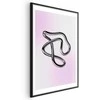Artgeist Plakatas - Sidabrinis Intricacies - fluid metallic figure on a gradient background