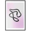 Artgeist Plakatas - Sidabrinis Intricacies - fluid metallic figure on a gradient background