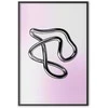 Artgeist Plakatas - Sidabrinis Intricacies - fluid metallic figure on a gradient background