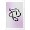 Artgeist Plakatas - Sidabrinis Intricacies - fluid metallic figure on a gradient background