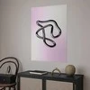Artgeist Plakatas - Sidabrinis Intricacies - fluid metallic figure on a gradient background