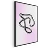 Artgeist Plakatas - Sidabrinis Intricacies - fluid metallic figure on a gradient background