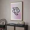 Artgeist Plakatas - Sidabrinis Intricacies - fluid metallic figure on a gradient background