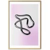 Artgeist Plakatas - Sidabrinis Intricacies - fluid metallic figure on a gradient background