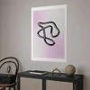 Artgeist Plakatas - Sidabrinis Intricacies - fluid metallic figure on a gradient background