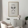 Artgeist Plakatas - Summer Games - Badminton Rackets on a Baltas Background
