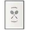 Artgeist Plakatas - Summer Games - Badminton Rackets on a Baltas Background