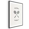 Artgeist Plakatas - Summer Games - Badminton Rackets on a Baltas Background