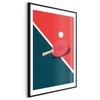 Artgeist Plakatas - Table Tennis - Ball and Racket on a Table