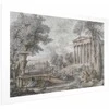 Artgeist Plakatas - Temple on the Hill - Greek Architecture in Muted Tones