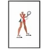 Artgeist Plakatas - Tennis Player with a Racket on a Baltas Background - Illustration