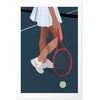 Artgeist Plakatas - Tennis Player with a Raudona Racket on the Court - Illustration