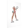 Artgeist Plakatas - Tennis Player with a Racket on a Baltas Background - Illustration