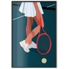 Artgeist Plakatas - Tennis Player with a Raudona Racket on the Court - Illustration