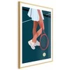 Artgeist Plakatas - Tennis Player with a Raudona Racket on the Court - Illustration