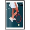 Artgeist Plakatas - Tennis Player with a Raudona Racket on the Court - Illustration