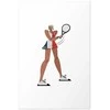 Artgeist Plakatas - Tennis Player with a Racket on a Baltas Background - Illustration