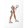 Artgeist Plakatas - Tennis Player with a Racket on a Baltas Background - Illustration