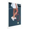 Artgeist Plakatas - Tennis Player with a Raudona Racket on the Court - Illustration