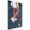 Artgeist Plakatas - Tennis Player with a Raudona Racket on the Court - Illustration