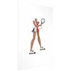 Artgeist Plakatas - Tennis Player with a Racket on a Baltas Background - Illustration