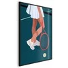 Artgeist Plakatas - Tennis Player with a Raudona Racket on the Court - Illustration
