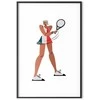 Artgeist Plakatas - Tennis Player with a Racket on a Baltas Background - Illustration