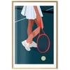 Artgeist Plakatas - Tennis Player with a Raudona Racket on the Court - Illustration