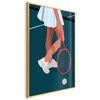 Artgeist Plakatas - Tennis Player with a Raudona Racket on the Court - Illustration