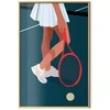 Artgeist Plakatas - Tennis Player with a Raudona Racket on the Court - Illustration