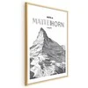 Artgeist Plakatas - The majestic Matterhorn mountain peak, crown of mountains, mountain landscape