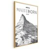 Artgeist Plakatas - The majestic Matterhorn mountain peak, crown of mountains, mountain landscape