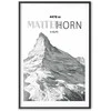Artgeist Plakatas - The majestic Matterhorn mountain peak, crown of mountains, mountain landscape