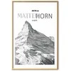 Artgeist Plakatas - The majestic Matterhorn mountain peak, crown of mountains, mountain landscape