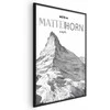 Artgeist Plakatas - The majestic Matterhorn mountain peak, crown of mountains, mountain landscape