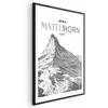Artgeist Plakatas - The majestic Matterhorn mountain peak, crown of mountains, mountain landscape