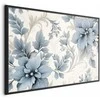 Artgeist Plakatas - Turquoise Ornamental Retro Flowers