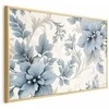 Artgeist Plakatas - Turquoise Ornamental Retro Flowers