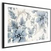 Artgeist Plakatas - Turquoise Ornamental Retro Flowers