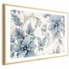 Artgeist Plakatas - Turquoise Ornamental Retro Flowers