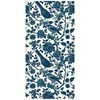 Artgeist Tapetas - Birds and roses - monochrome mėlynas pattern with botanical motif