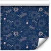 Artgeist Tapetas - Cosmic Fantasy - Pattern with Suns - Moons - and Dragonflies on a Dark Background.